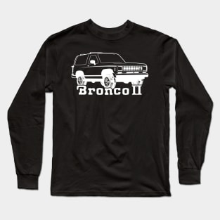 1983-1988 Ford Bronco II, w/Tires, White Print Long Sleeve T-Shirt